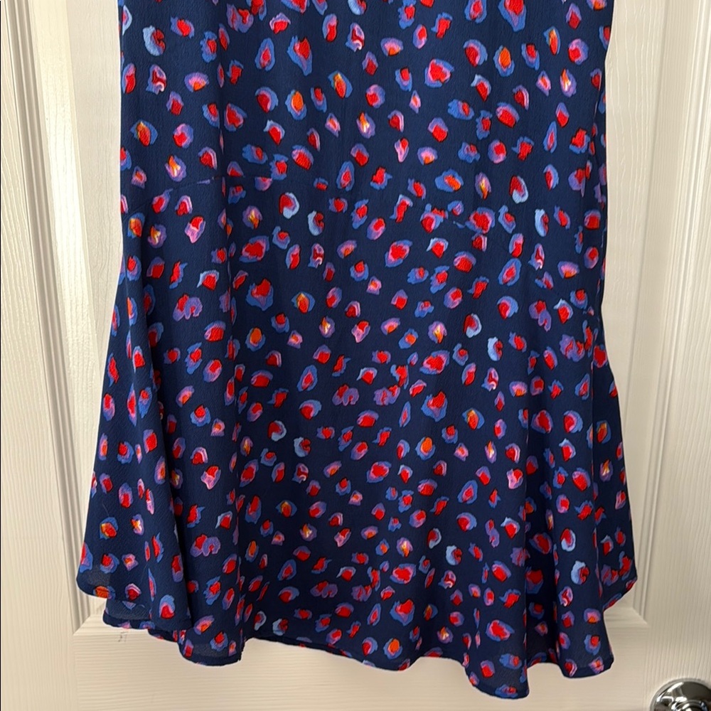 C&E blue chiffon patterned tank knee length dress - Picture 7 of 9